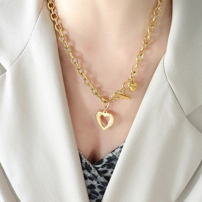 Titanium Steel Heart Pendant Necklace - V.I.P Digital Presence