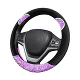 Plush Cartoon Car Steering Wheel Cover D-type Linen Carbon Fiber Leather Handlebar Cover Comfortable And Breathable - V.I.P Digital Presence