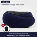 Travel Neck Pillow Memory Foam U-shaped Pillow Snail Style Travel Neck Support Portable Adjustable Soft Noon Break Sleep Pillows - V.I.P Digital Presence