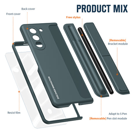 Samsung zfold 6 phone case FOLD5 folding screen pen slot bracket 2-in-1 all inclusive anti fall protective case is suitable - V.I.P Digital Presence