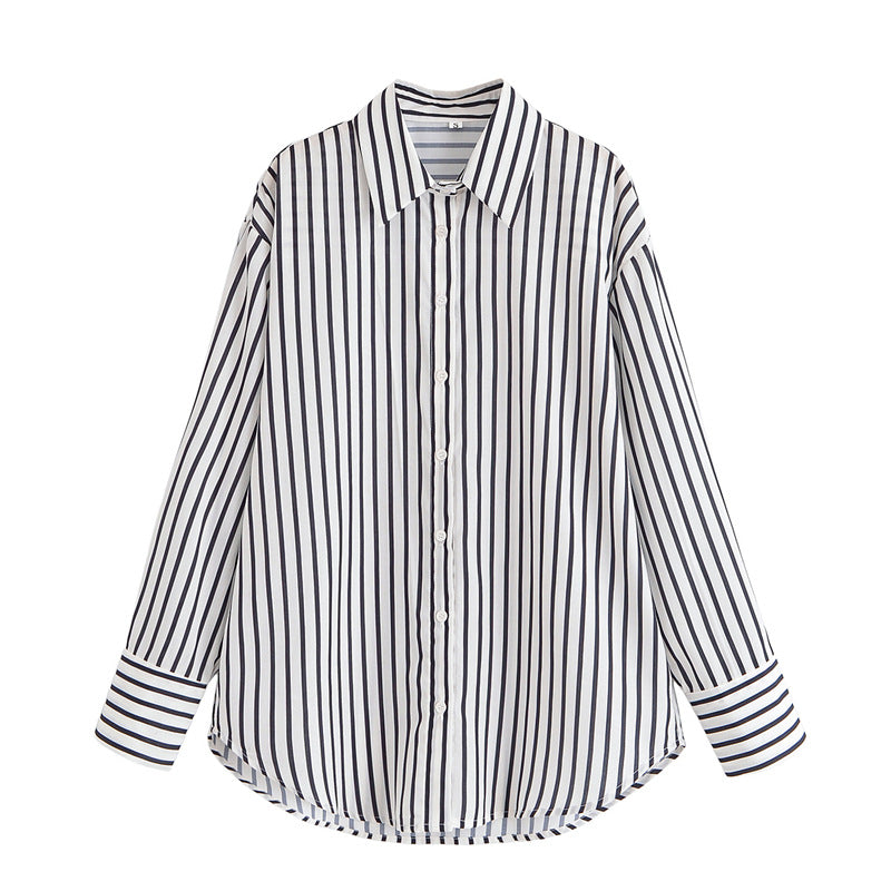 Long-Sleeved Fashion Loose Casual Design Sense Shirt Top - V.I.P Digital Presence