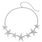 Ocean vacation style starfish waist chain body sexy beach imitation pearl flower body chain - V.I.P Digital Presence