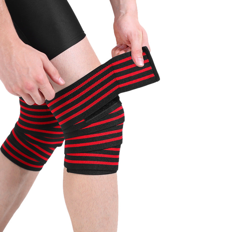 Sports and fitness knee pads for men deep squats elastic bandages strength lifting wrapped leggings knee protection gym cycling - V.I.P Digital Presence