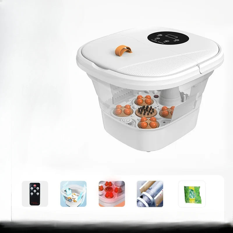 Folding Foot Bath Tub with Electric Massage Deep Foot Soaking Bucket Automatic Heating Foot Therapy Tub for Home - V.I.P Digital Presence