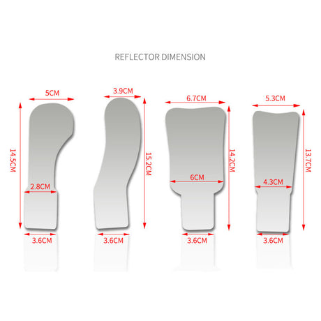 Dental Lighted Anti-Fog Mirror Set Stainless Steel Mirror Orthodontic Photo Instrument With Lighted Mirror Handle - V.I.P Digital Presence
