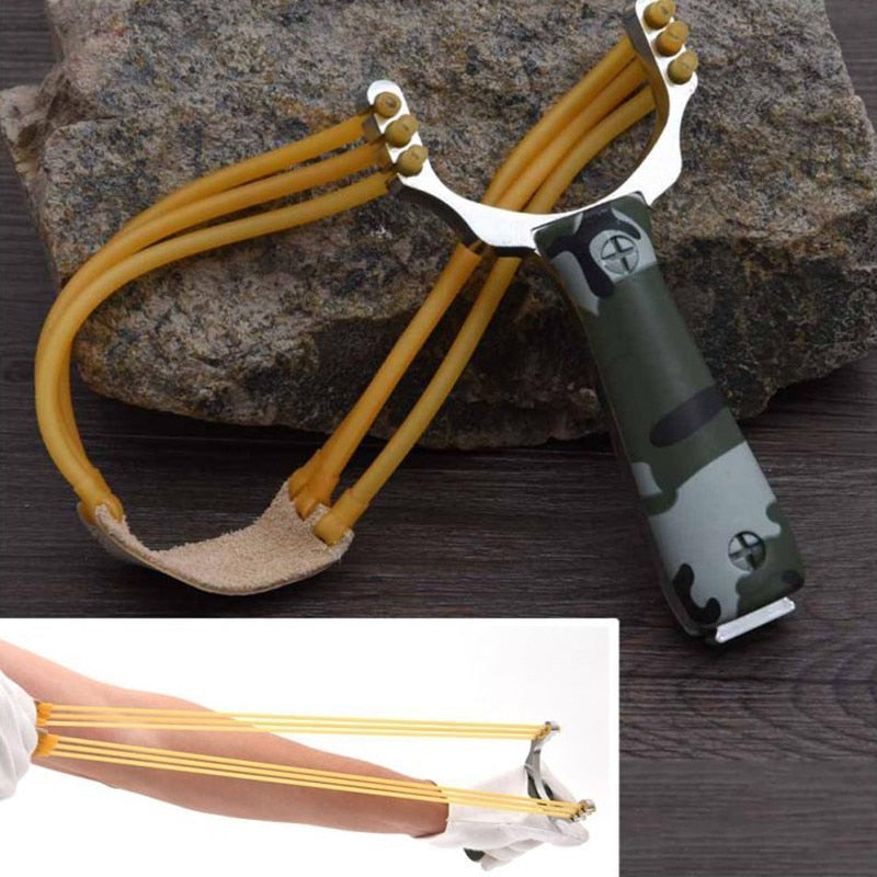 Slingshot Shooting Hunting Slingshot Three Card Six-strand Stainless Steel Slingshot - V.I.P Digital Presence