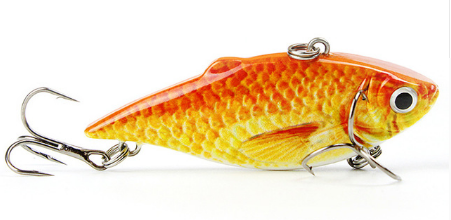 Señuelo de pesca realista Mmlong Vib Crankbait de 2,5/8,6 g, de hundimiento lento, para peces duros. 