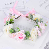 Simulated Rose Blossoms Adjustable Headwear Wreath Bridal Fairy Princess Birthday Performance Headwear - V.I.P Digital Presence