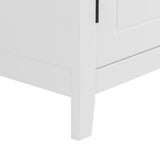 Bathroom floor storage cabinet, bathroom storage unit, 4-door independent cabinet, adjustable shelf, adaptive shelf, white - V.I.P Digital Presence