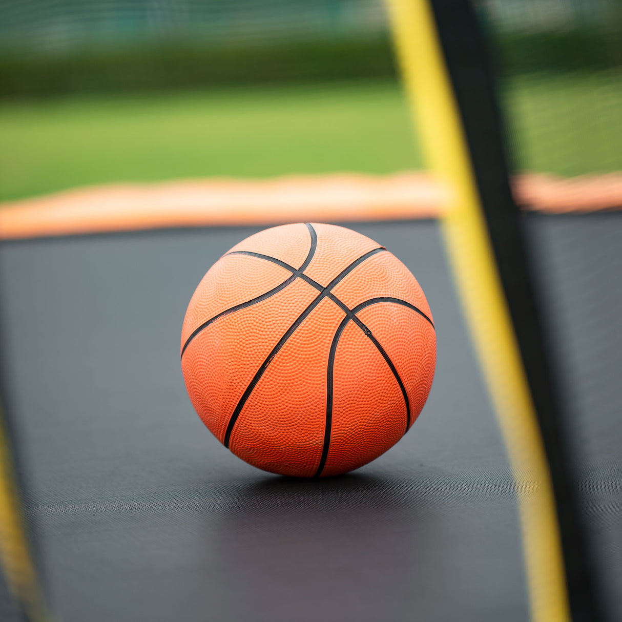 14FT Powder-coated Advanced Trampoline with Basketball Hoop Inflator and Ladder(Outer Safety Enclosure) Orange - V.I.P Digital Presence