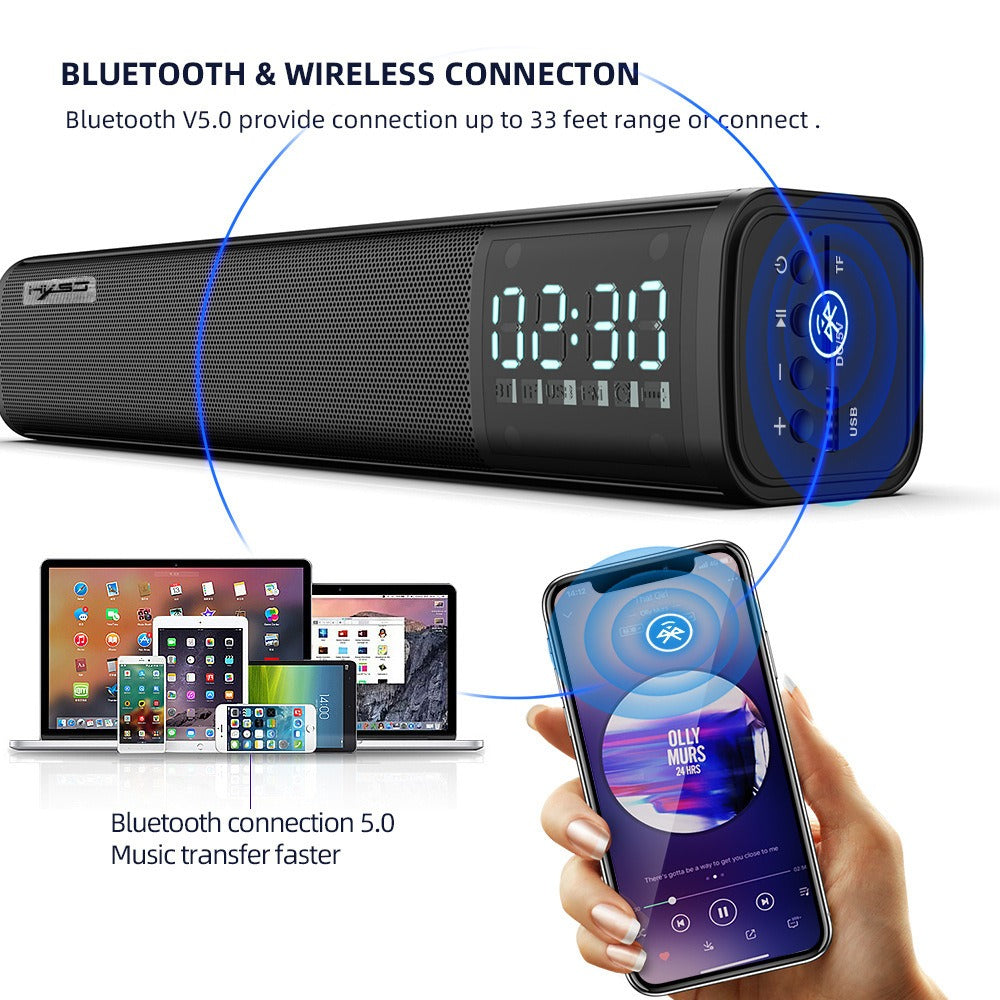Q2 Bluetooth 5.0 Bluetooth speaker with 10W power and built-in 2200mAh battery long strip speaker - V.I.P Digital Presence