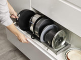 Kitchen Supplies Storage Rack Tabletop Telescopic Pot Cover Rack Kitchen Utensils Storage Rack Drainage Tray Telescopic Drawer Organizer - V.I.P Digital Presence