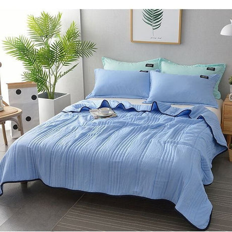 Summer Quilt Air Conditioning Quilt Solid Color Quilted Single and Double Quilt Vacuum Solid Color Summer Cool Quilt - V.I.P Digital Presence