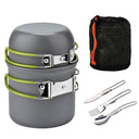 Portable Hard Aluminum Oxide Outdoor Cookware Set Convenient Three-Piece Combination Set Of Pots And Pans - V.I.P Digital Presence