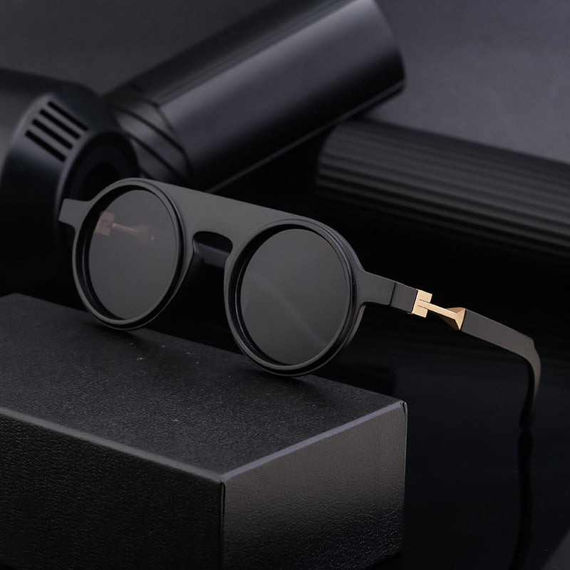 New European and American fashion round frame sunglasses for men, personalized and high-end sunglasses for men - V.I.P Digital Presence