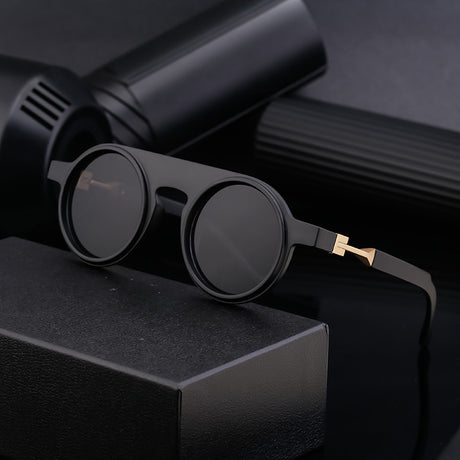 New European and American fashion round frame sunglasses for men, personalized and high-end sunglasses for men - V.I.P Digital Presence