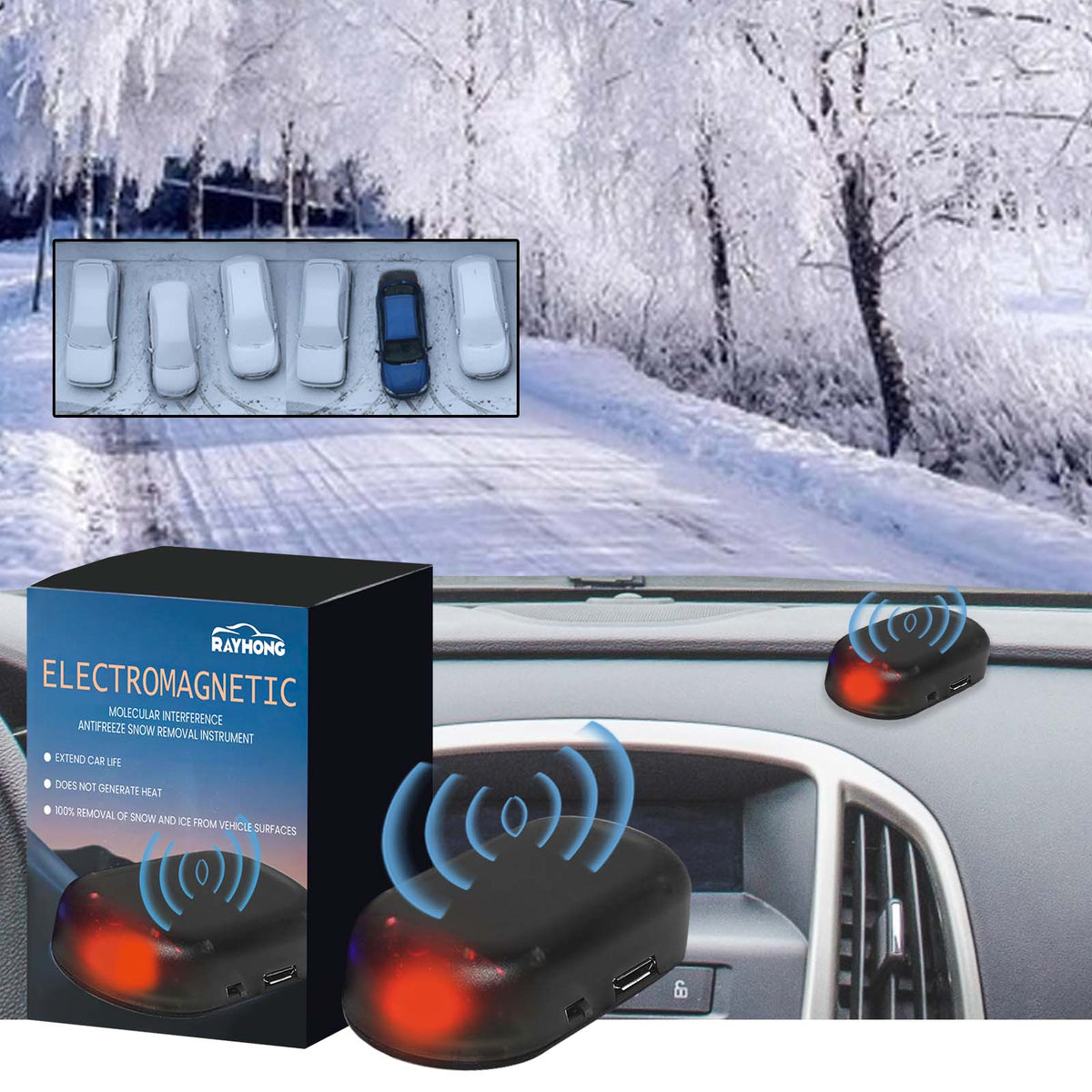 Automotive Snow Removal Tools, Glass Deicing Snow Melting Fast Portable Mini Deicer - V.I.P Digital Presence