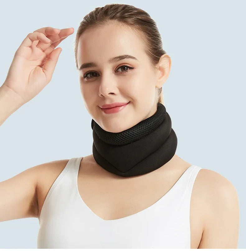 Three layer sponge neck support, breathable, high elasticity, anti bowing, forward leaning, cervical neck decompression, office neck cover - V.I.P Digital Presence