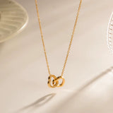 Double Heart Ring Necklace - V.I.P Digital Presence
