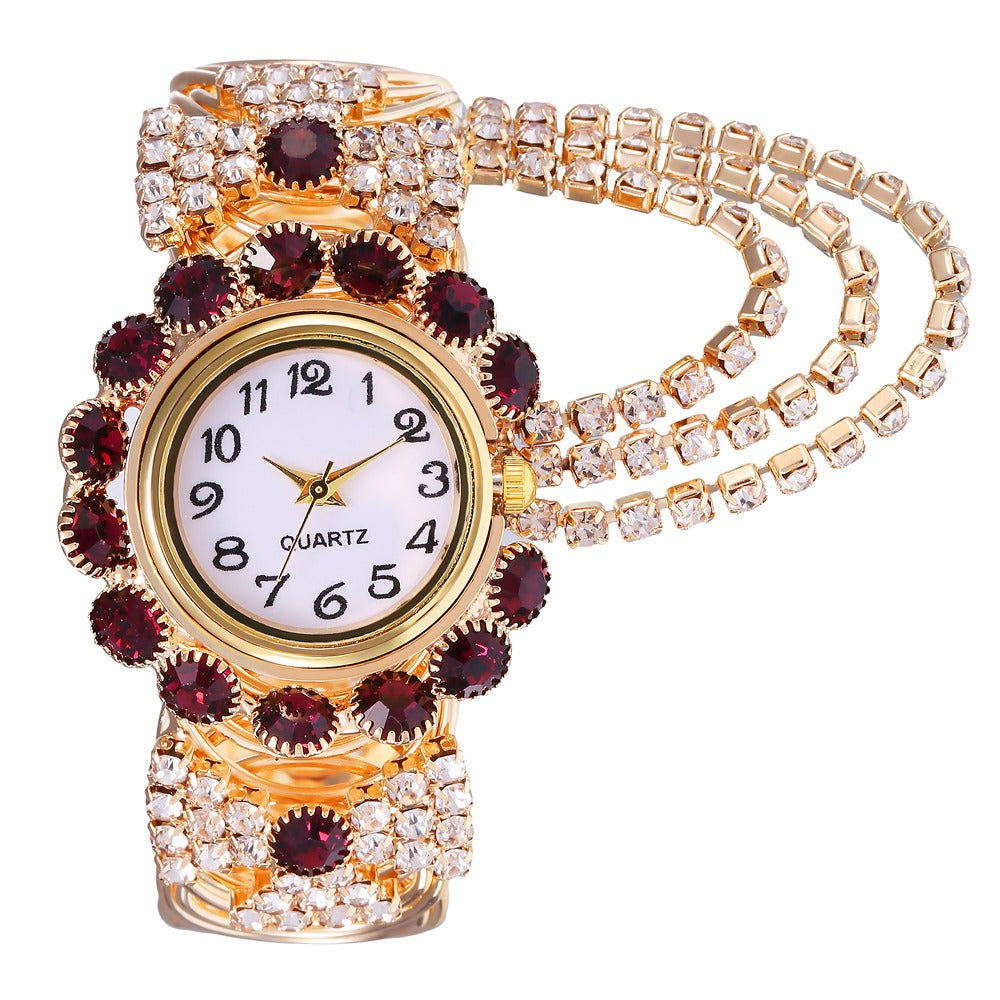 New trend and fashion women's watch with diamond inlaid digital quartz female bracelet watch - V.I.P Digital Presence