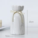 European-style creative ribbon ceramic vase dining room table dry flower arrangement table top decoration at home - V.I.P Digital Presence