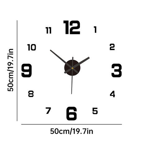 DIY Frameless Creative Wall Clock Wall Decal: A Silent and Stylish Addition for Home Decor, Ideal for Living Rooms and Offices - V.I.P Digital Presence