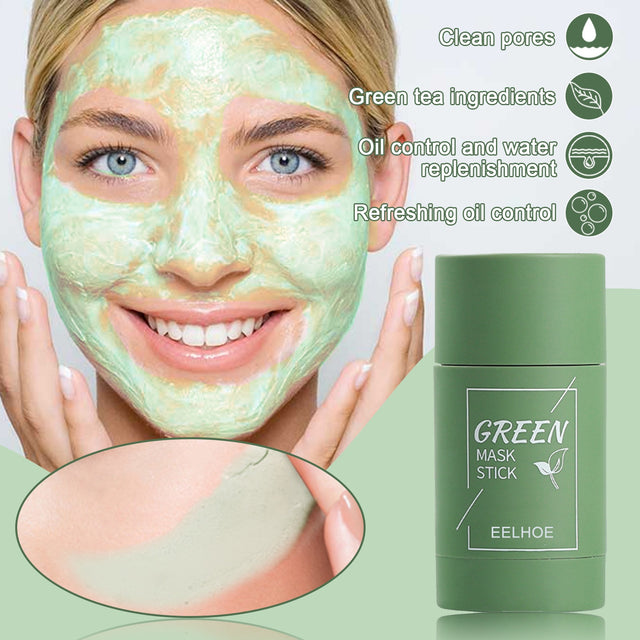 EELHOE Green Tea Solid Mask Deep Cleansing And Hydrating Mask Stick Shrinkage Of Pores Applicator Clay Mask - V.I.P Digital Presence