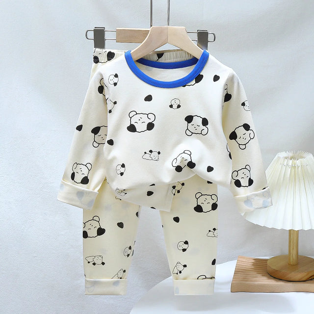 2-Piece Set Soft Cotton Pajamas Children Boys Girls Baby Spring Autumn Cartoon Long Sleeve Home Sleepwear Set 2-10Y - V.I.P Digital Presence