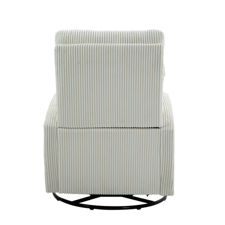 JiaDa Upholstered Swivel Glider.Flannel fabric.Rocking Chair for Nursery in Beige.Modern Style One Left Bag - V.I.P Digital Presence