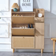Modern minimalist storage cabinet MDF bed top cabinet Japanese rattan shoe cabinet, small home furniture - V.I.P Digital Presence