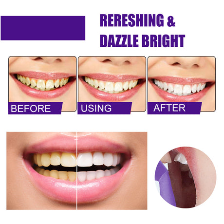 V34 Purple Toned Tooth Mousse Toothpaste Teeth Cleaning Stains Smoke Tartar Oral Care - V.I.P Digital Presence
