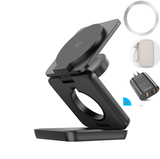 Three-in-one wireless charger foldable magnetic wireless charger suitable for Apple mobile phone wireless charger mobile phone stand desktop - V.I.P Digital Presence
