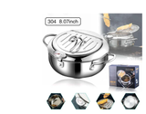 Household stainless steel tempura fryer with filter controlled temperature small fryer small mini fryer - V.I.P Digital Presence