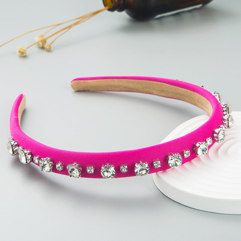 Hair Hoop Fashion Shiny Rhinestone Baroque Hair Hoop Hair Cave Female Korean Trend Thin Edge Hair Band Hair Accessories - V.I.P Digital Presence