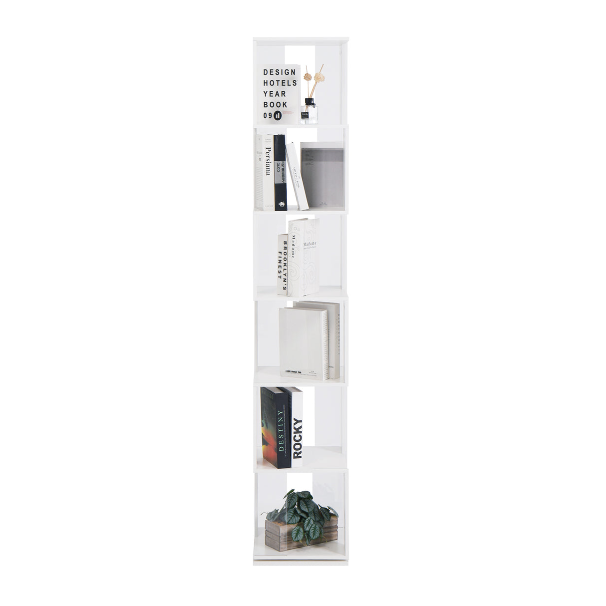 6-layer rotating acrylic board simple bookshelf, multi-functional creative bookshelf for students in the living room - V.I.P Digital Presence