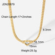 Stainless steel Cuban chain heart-shaped necklace with hollowed out flat snake chain heart pendant necklace for women - V.I.P Digital Presence