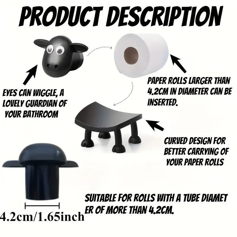 Cute sheep shaped toilet paper holder suitable for fashionable home decoration tissue box storage bathroom accessories decoration rack - V.I.P Digital Presence