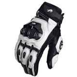 Motorcycle Gloves black Racing Genuine Leather Motorbike white Road Racing Team Glove men summer winter - V.I.P Digital Presence