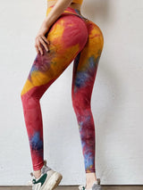 Tie-Dye High Waist Active Leggings - V.I.P Digital Presence