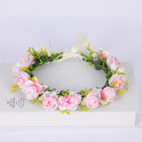 Flower garland super fairy bridal headpiece handmade simulation flower fairy headpiece wedding photography hair accessory - V.I.P Digital Presence