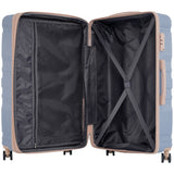 Luggage Sets New Model Expandable ABS Hardshell 3pcs Clearance Luggage (light blue and golden)