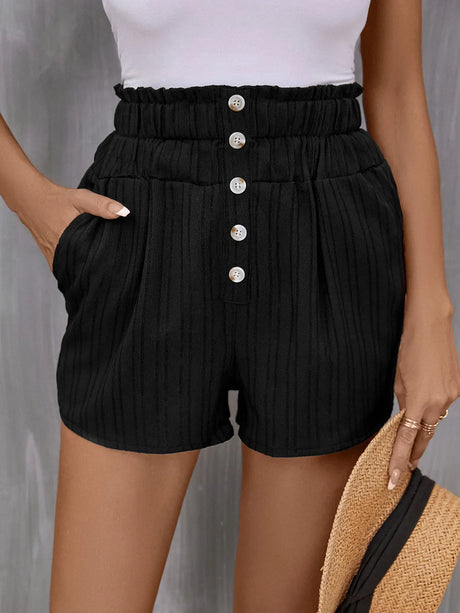 Perfee Pocketed High Waist Shorts - V.I.P Digital Presence