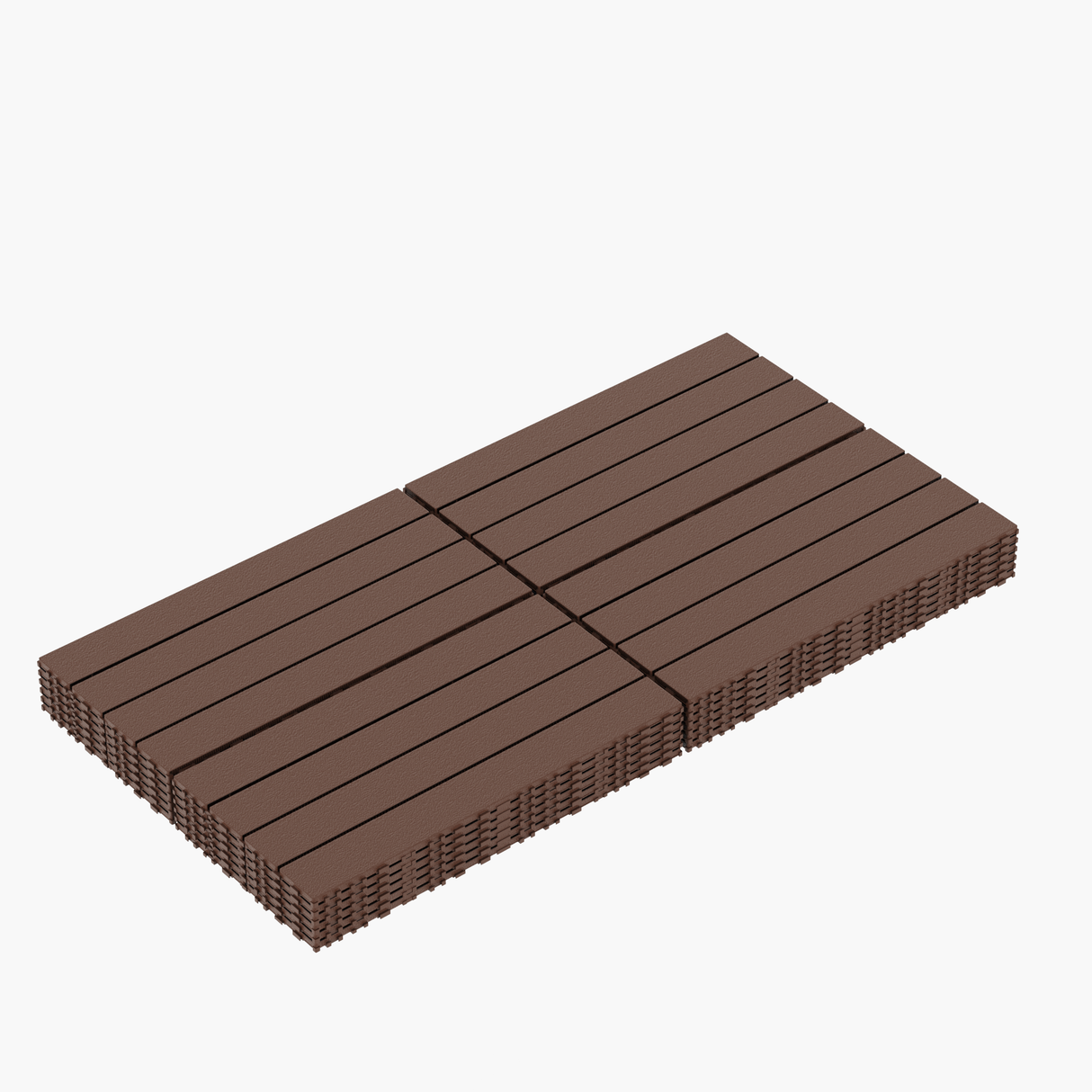 2FT terrace tiles, DIY module interlocking terrace tiles, quick installation of courtyard tiles, 24 pieces in red brown color - V.I.P Digital Presence