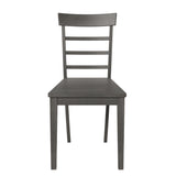 TOPMAX 5-piece square wooden pendant light expandable dining table set with 4 ladder back chairs  Gray - V.I.P Digital Presence
