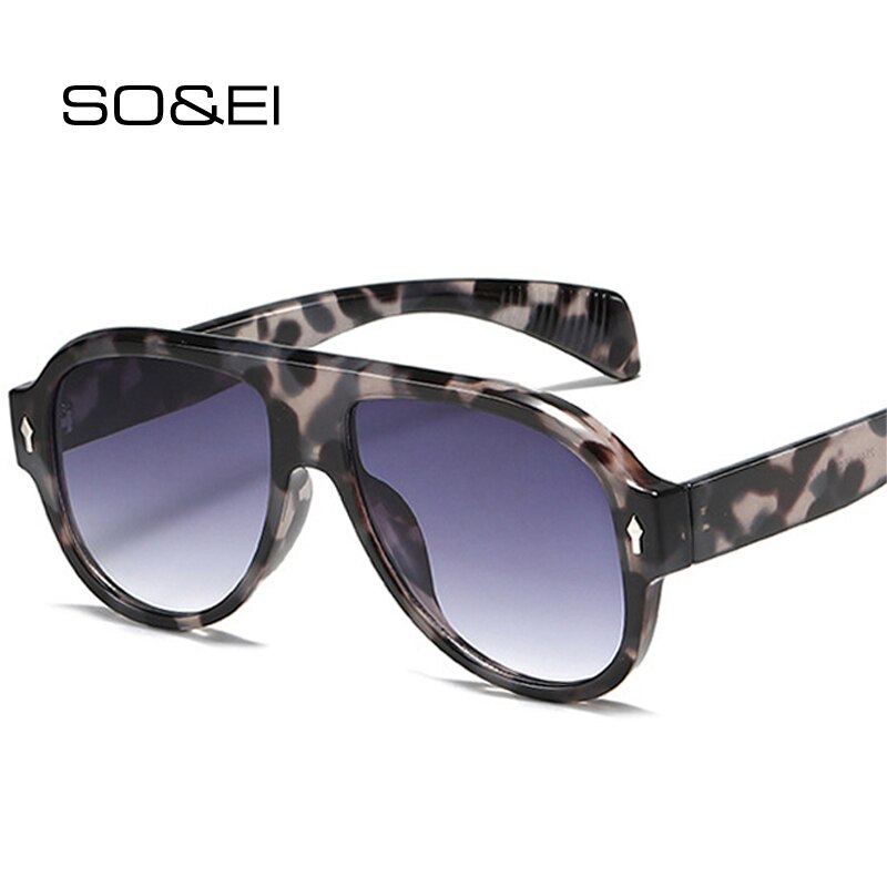 Retro Punk Men Pilot Sunglasses Fashion Rivets Decoration Gradient Eyewear Shades UV400 Women Trending Purple Sun Glasses - V.I.P Digital Presence