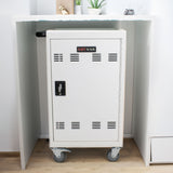 Mobile Charging Cart and Cabinet for Tablets Laptops 32-Device(White) - V.I.P Digital Presence