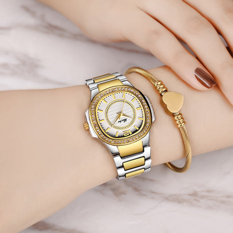 Missfox 2549 Women Watches Women Fashion Watch Geneva Designer Ladies Watch Luxury Brand Diamond Quartz Gold Wrist Watch Gifts For Women - V.I.P Digital Presence