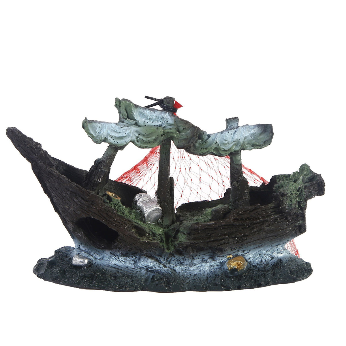 Ship fish tank resin water grass landscape decoration - V.I.P Digital Presence