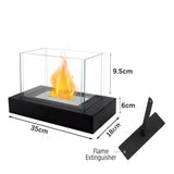 Four sided square alcohol fireplace lamp bar atmosphere desktop decoration heating oven lamp home real fire fireplace - V.I.P Digital Presence