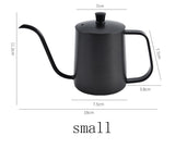 Household coffee hand brewing pot with narrow mouth and long mouth coffee pot with lid - V.I.P Digital Presence